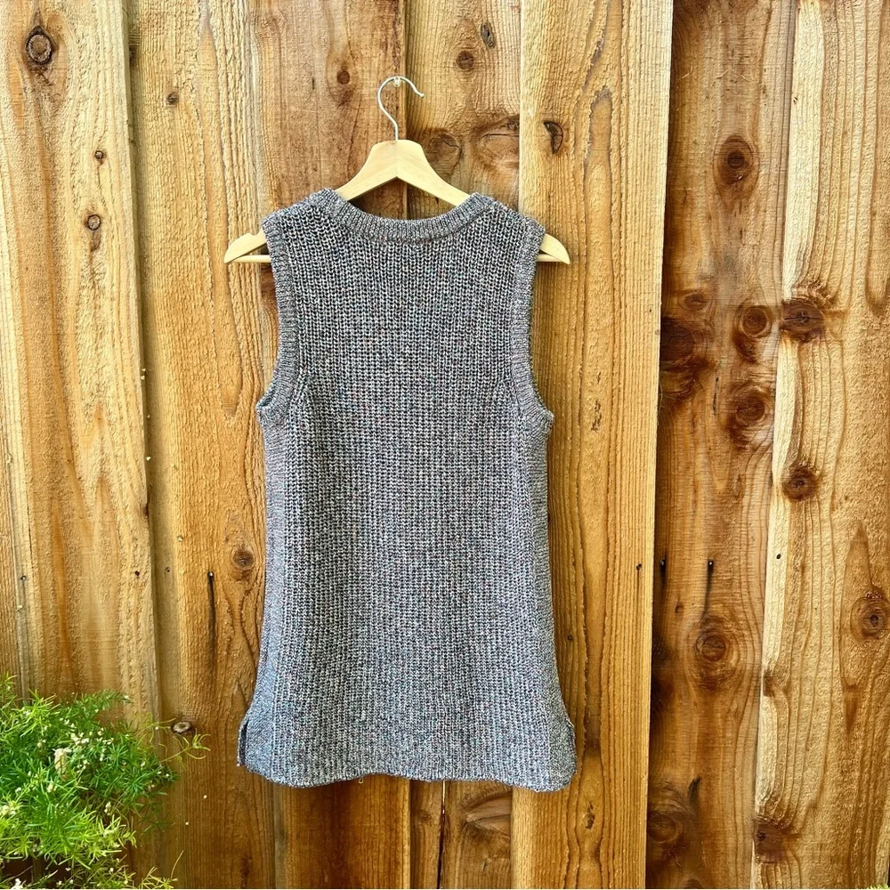 Vintage Indigo Blue Marbled Casual Soft Sweater Vest Tank 🌿 - Picture 3 of 5